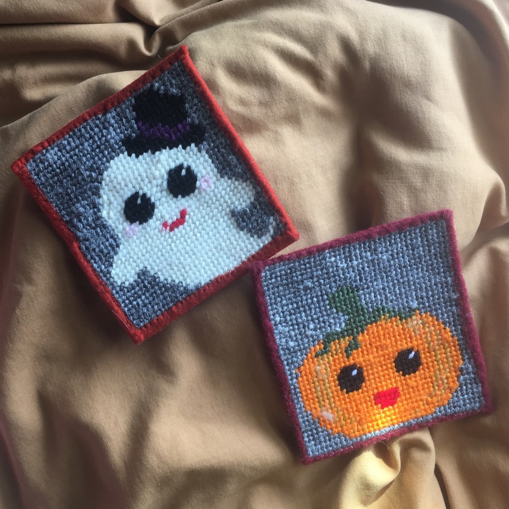 Handmade Halloween Coasters Fall Decor